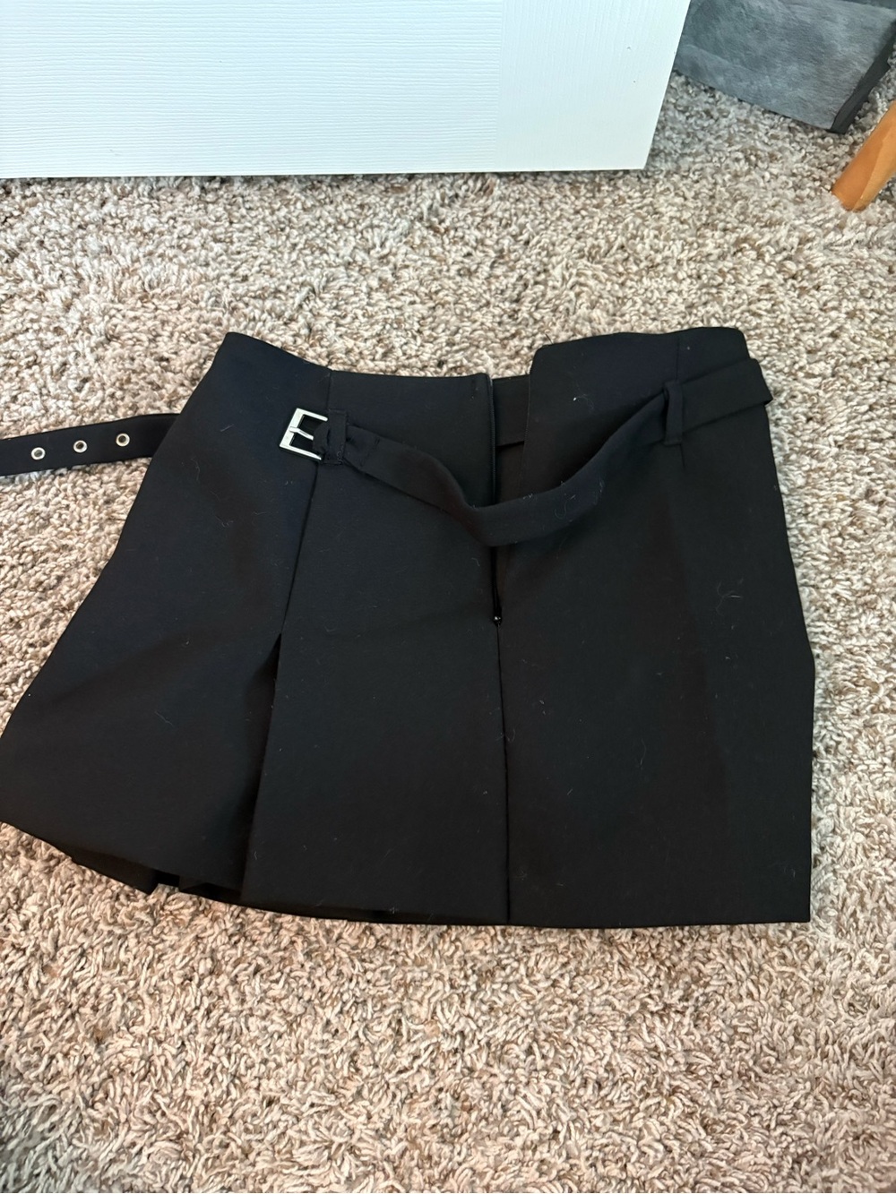 Zara Black Waistband Detail Mini Skirt
